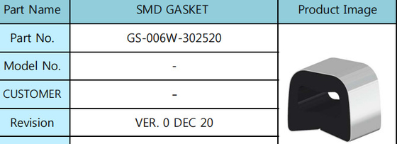 SMD 25 밀리미터 충돌 평형 개스켓 실리콘 환형 표면 실장 기술