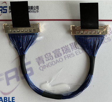 Awg40 LVDS 배선 장비 210 밀리미터 LCD 40 핀 연결기 극소 동축 케이블 집회