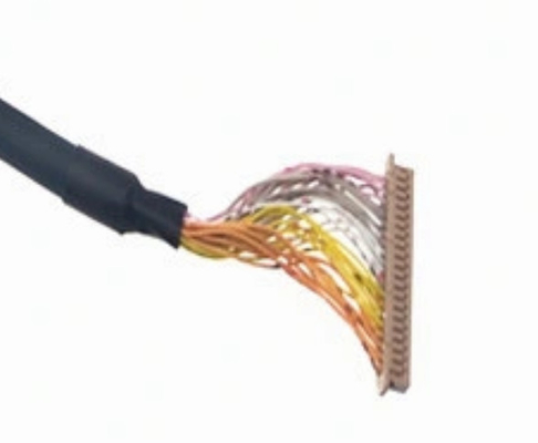 40p LVDS 배선 장비 50 밀리미터 30 awg 자동차 트레일러 단일 양 쉴드 케이블