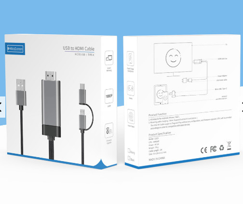 Usb Ｃ 코드에 대한 1 1080p 극소 하드미 케이블 알루미늄 하드미에서 2