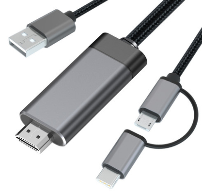 Usb Ｃ 코드에 대한 1 1080p 극소 하드미 케이블 알루미늄 하드미에서 2